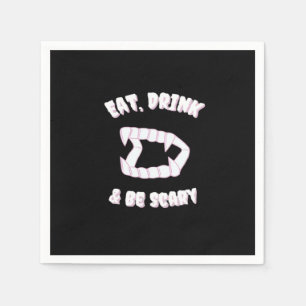 Eat Drink Be Scary Vampire Minimalist Napkin
