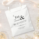 Eat Drink Be Seventy Funky Retro 70th Birthday Favour Bag<br><div class="desc">It's going to be a heck of a 70th birthday party so thank your guests with this funky retro Eat,  Drink & Be Seventy! favour bags filled with goodies. Matching party supplies available.</div>