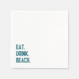 EAT. DRINK. BEACH. Cocktail Napkin