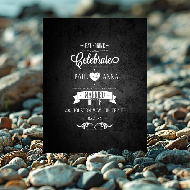 Eat Drink Celebrate I Wedding Invitation (Creator Uploaded)