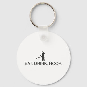 Eat. Drink. Hoop Keychain
