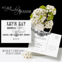 Eat, Drink n Get Married, RSVP Response Postcard