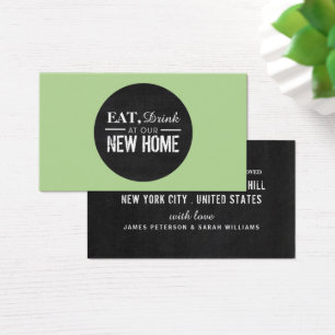 Eat Drink New Home, Change of Address Card