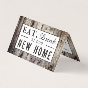 Eat Drink New Home, Change of Address Card