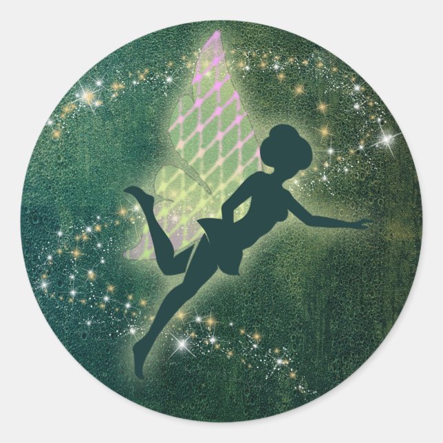 Eat, Drink & See Faerie, Fairy3 ID637 Classic Round Sticker (Front)
