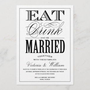EAT,DRINK WEDDING INVITATION STYLE 2