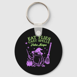 Eat Flies Cast Spells. Take Naps Keychain