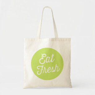 Eat Fresh   Retro Typography Market Tote Bag