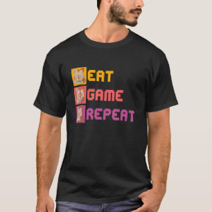 Eat Game Sleep Gamer Panda Cat Owner Pet Gaming St T-Shirt
