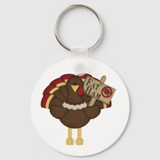 Eat Ham Not Turkey Keychain