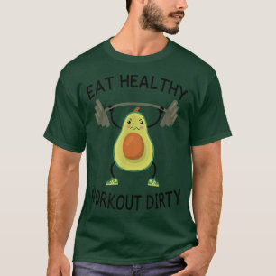 Eat Healthy Funny Cute Avocado Vegan Strength Trai T-Shirt