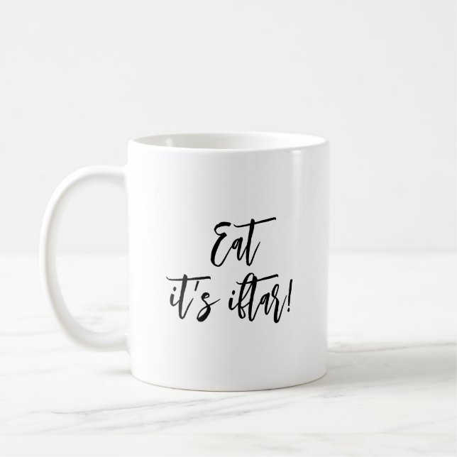 Eat It’s Iftar Funny Ramadan Simple Minimalist  Coffee Mug (Left)