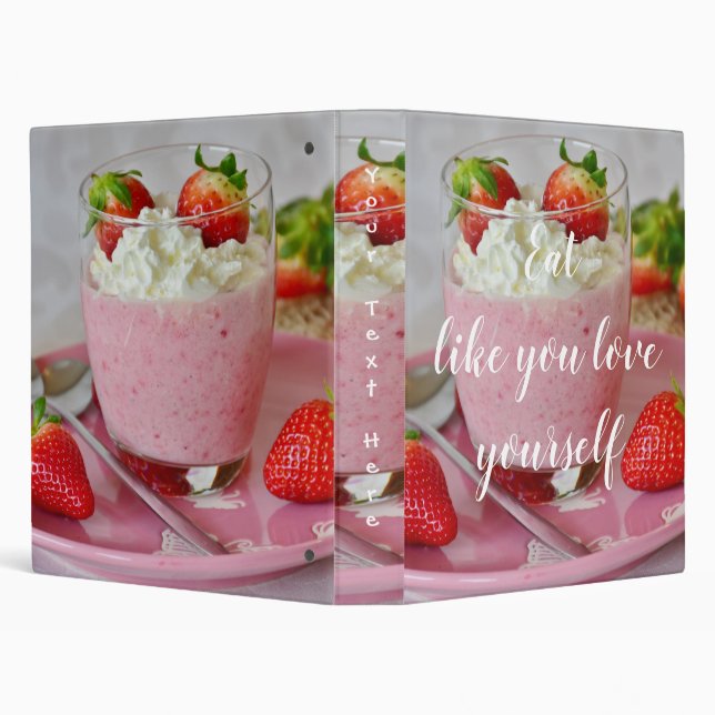 Eat Like You Love Yourself // Strawberry Smoothie Binder (Background)