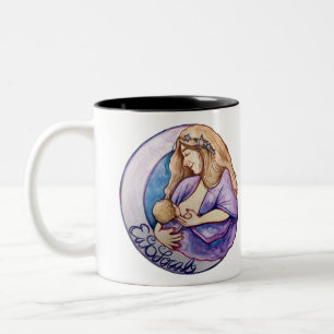 Eat Local breastfeed Breastfeeding Goddess         Two-Tone Coffee Mug
