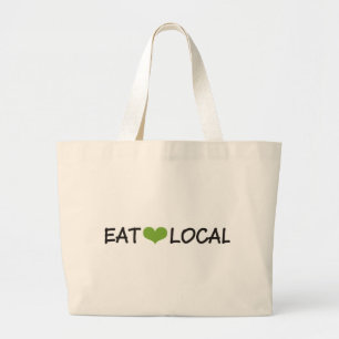 Eat Local Large Tote Bag