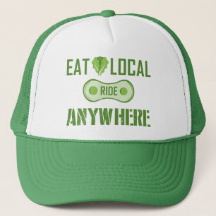 Eat Local, Ride Anywhere Trucker Hat