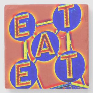 eat marble stone coaster
