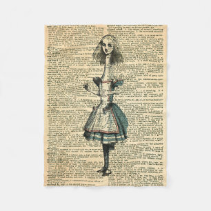 Eat Me Drink Me Alice in Wonderland Throw Blanket