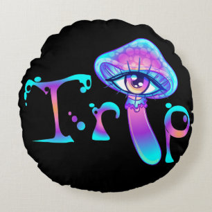 Eat Me Mushroom and Trip Round Pillow