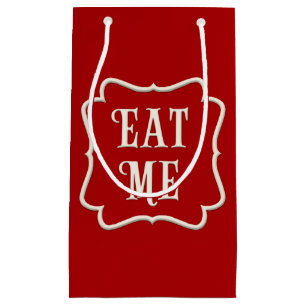 "Eat Me" Victorian Tea Party Classic Red Small Gift Bag