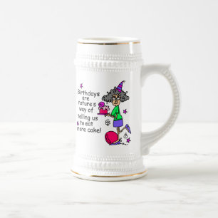 Eat More Cake Birthday Humour Beer Stein