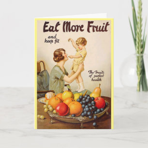 EAT MORE FRUIT greeting card