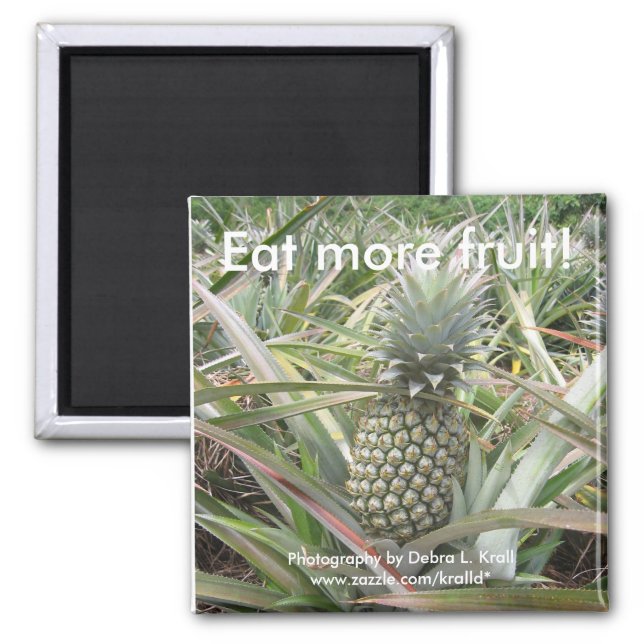 Eat More Fruit! Pineapple Magnet (Front)