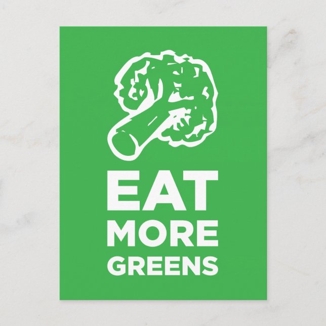 Eat More Greens Postcard (Front)