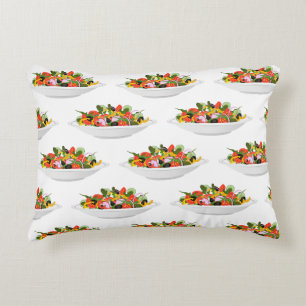 Eat more plants fresh salad motivation lettering accent pillow