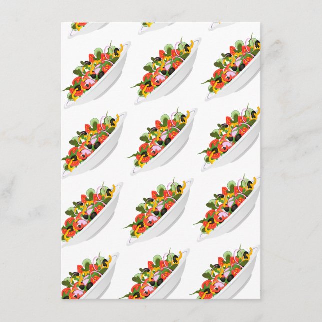 Eat more plants fresh salad motivation lettering advice card (Front)