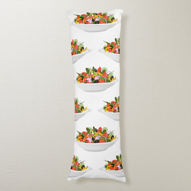 Eat more plants fresh salad motivation lettering body pillow (Front Vertical)