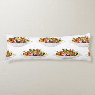 Eat more plants fresh salad motivation lettering body pillow