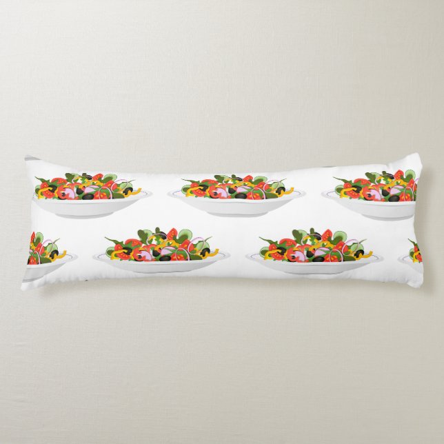 Eat more plants fresh salad motivation lettering body pillow (Front)