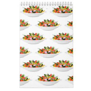 Eat more plants fresh salad motivation lettering calendar