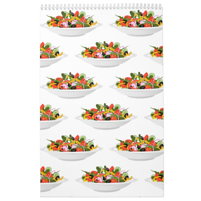 Eat more plants fresh salad motivation lettering calendar (Cover)