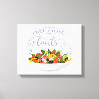 Eat more plants fresh salad motivation lettering