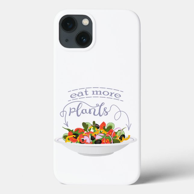 Eat more plants fresh salad motivation lettering Case-Mate iPhone case (Back)
