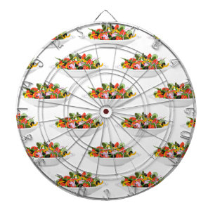 Eat more plants fresh salad motivation lettering dartboard