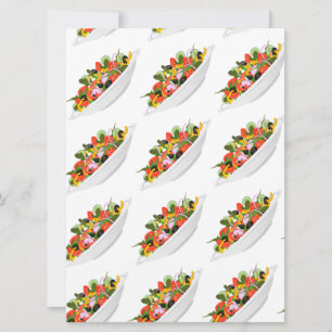 Eat more plants fresh salad motivation lettering holiday card