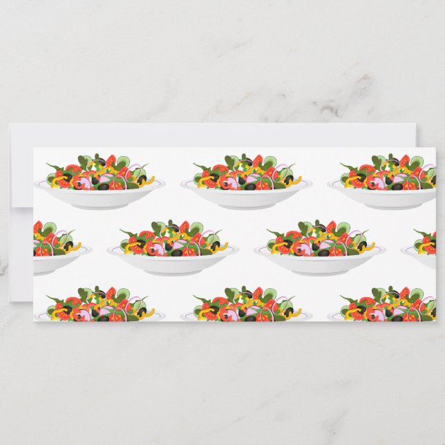 Eat more plants fresh salad motivation lettering invitation (Front)