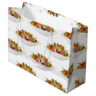 Eat more plants fresh salad motivation lettering large gift bag