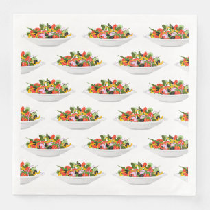 Eat more plants fresh salad motivation lettering napkin