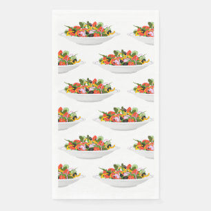 Eat more plants fresh salad motivation lettering napkin