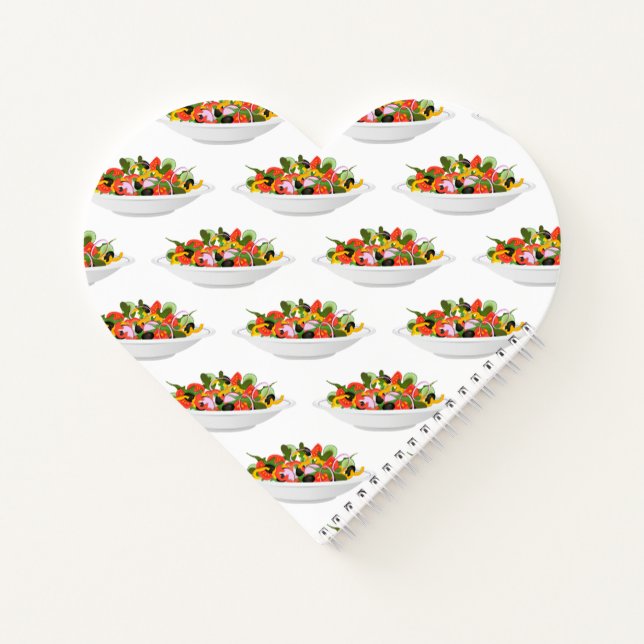 Eat more plants fresh salad motivation lettering notebook (Back)