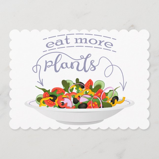 Eat more plants fresh salad motivation lettering program (Front)