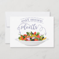 Eat more plants fresh salad motivation lettering