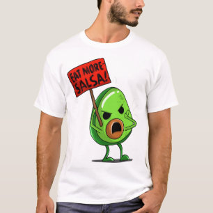 Eat More Salsa Vegan Avocado Cute Guacamole Fun T-Shirt