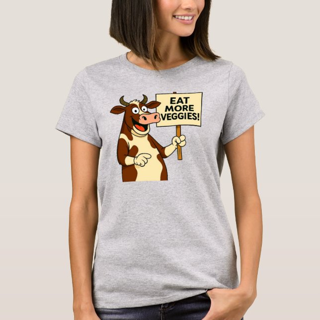 Eat More Veggies Vegetarian T-Shirt (Front)