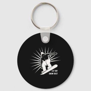 Eat My Snow Dust Snowboarding Keychain