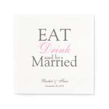 Eat n be Married Cocktail Napkin